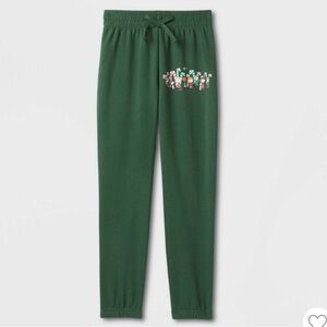 Peanuts NEW Kids Charlie Brown / Snoopy Christmas Holiday Jogger Sweatpants XL